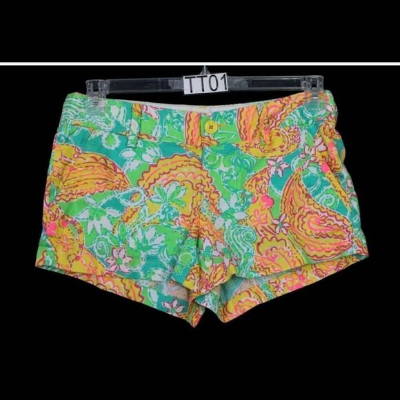 LILLY PULITZER WALSH SHORTS POP GOES THE LEMUR SIZE 4 - Picture 1 of 6
